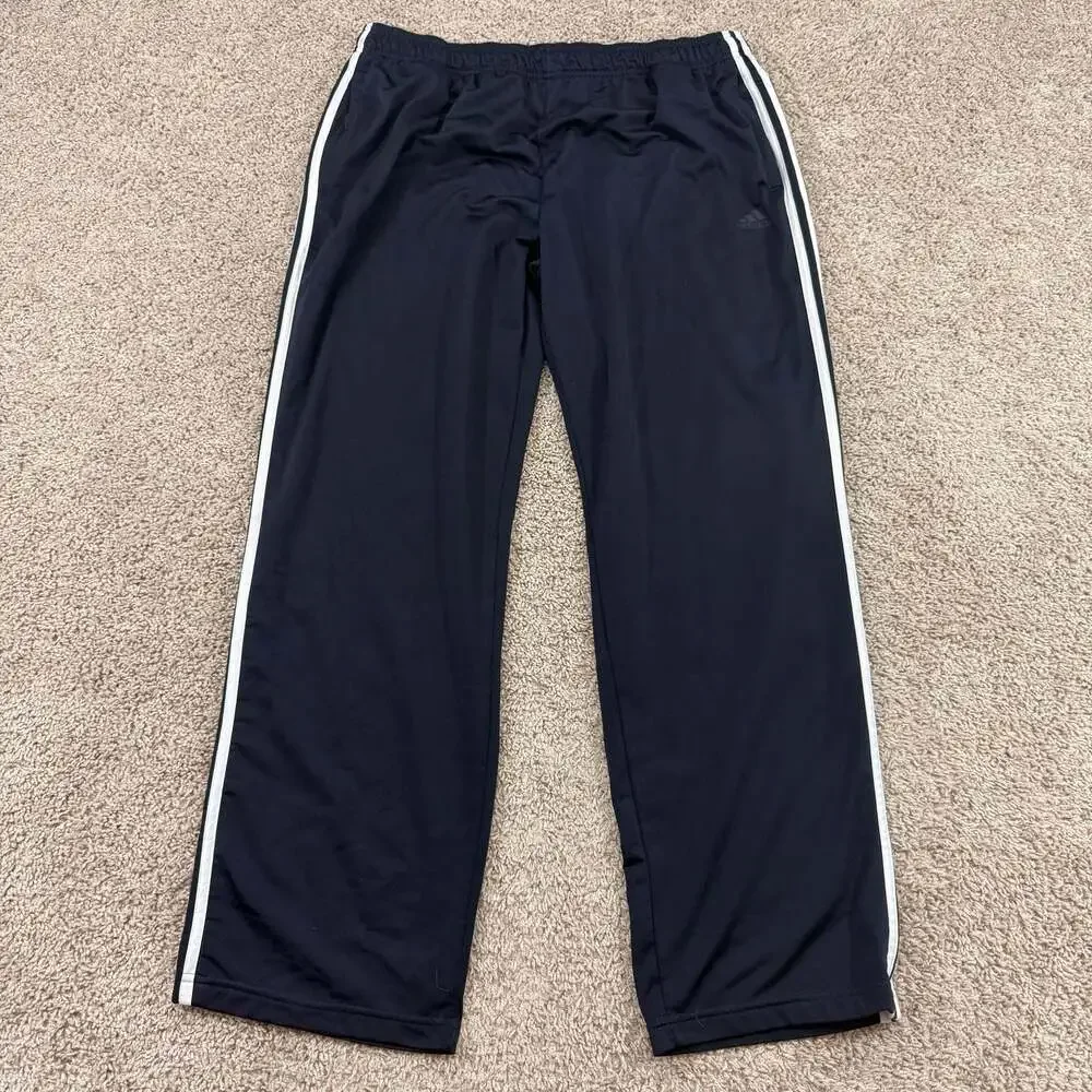 Adidas Primegreen Track Pants Mens 2XL Black 3 Stripe Athletic Jogger Pants